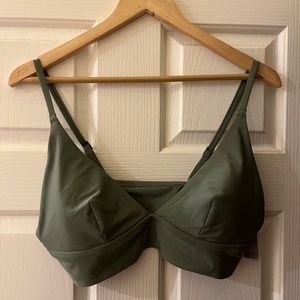 AERIE Longline Triangle Bikini Top